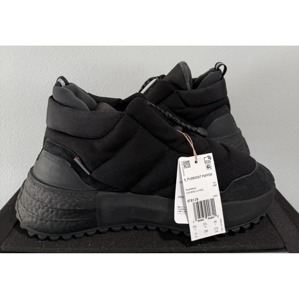 NEW adidas X_PLRBOOST Puffer Shoes Womens Size 11 Triple Black IF8139
